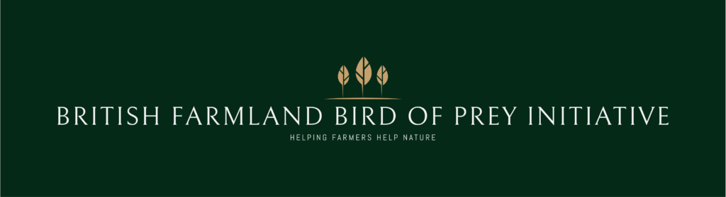The logo of the BFBI - dark green background with three golden trees above and the streamline 'Helping farmers help nature'